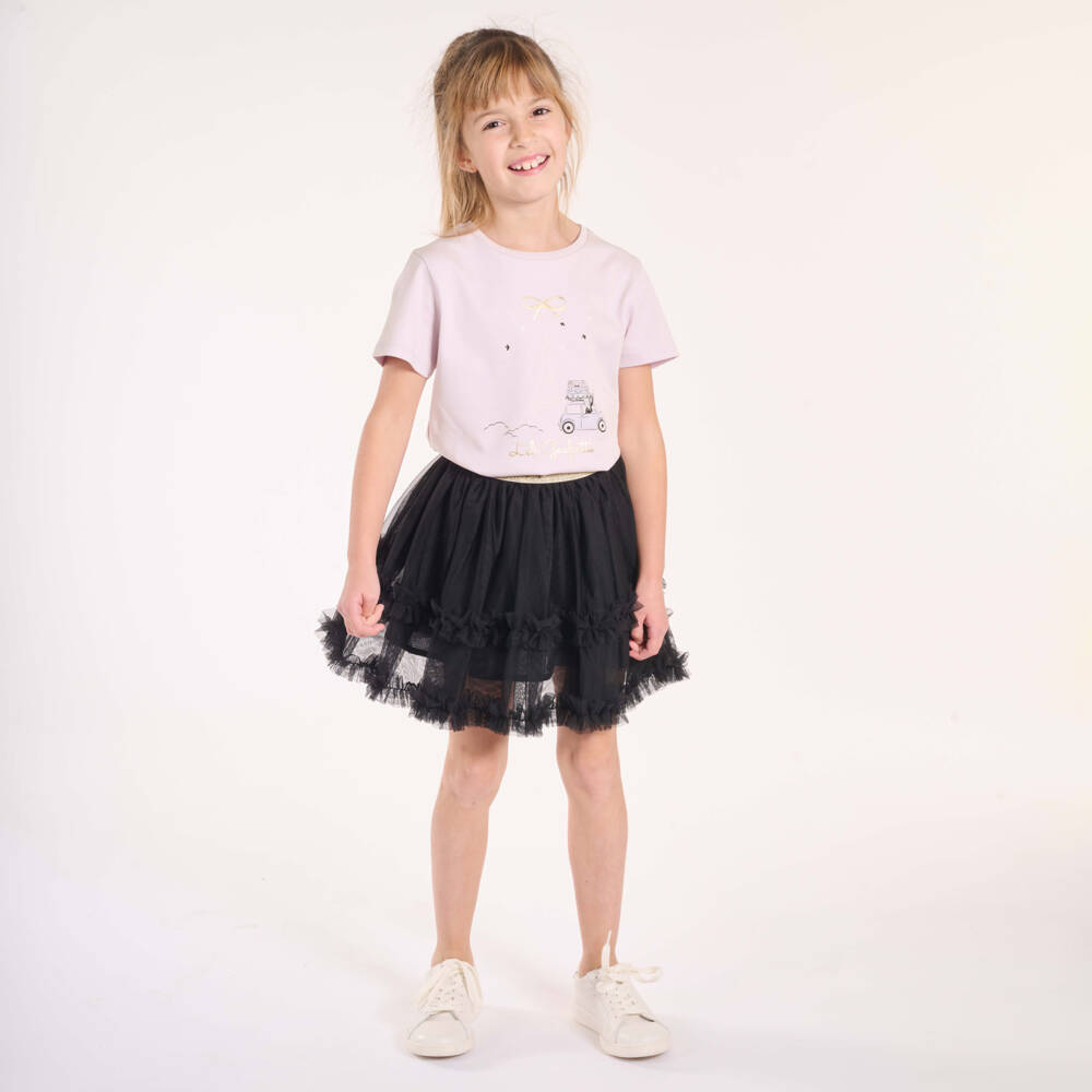 Lili Gaufrette-Girls Lavender Parisian Charm Tee | Childrensalon Outlet