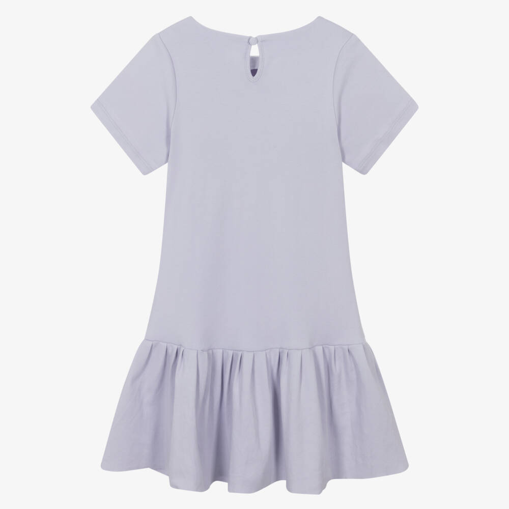 Lili Gaufrette-Girls Lilac Bow-Adorned Jersey Dress | Childrensalon Outlet