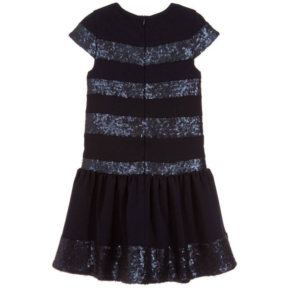 navy blue crepe dress