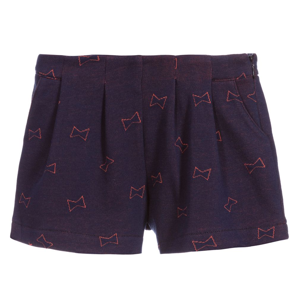 Lili Gaufrette - Girls Navy Blue Shorts | Childrensalon