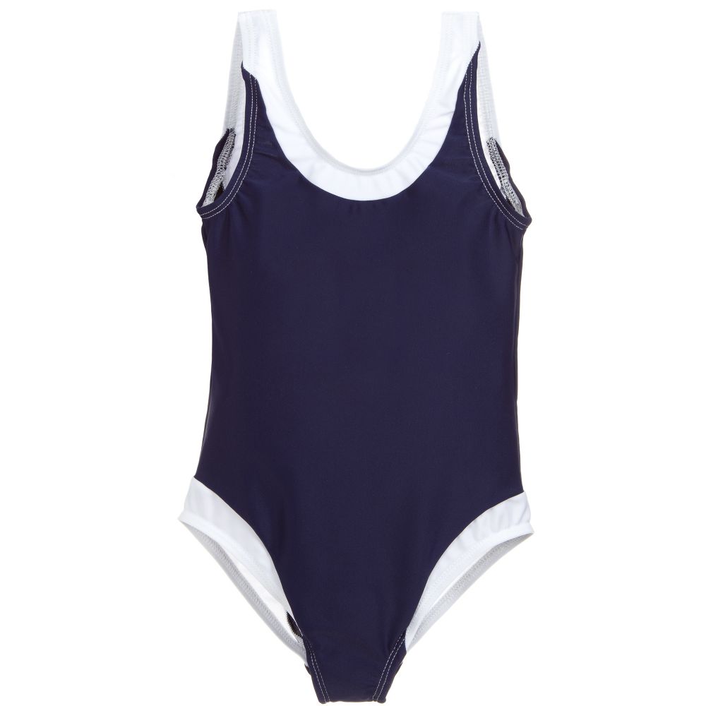 Lili Gaufrette - Girls Navy Blue Swimsuit | Childrensalon