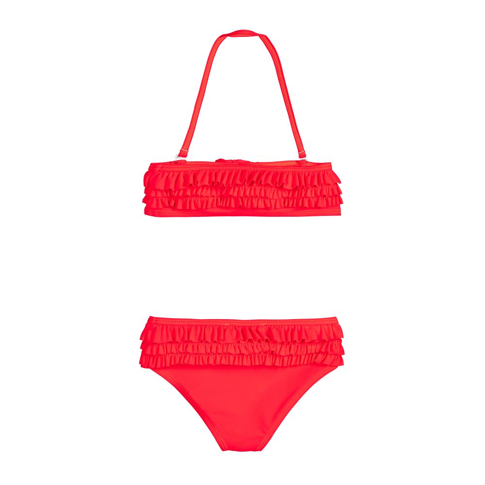 Lili Gaufrette Girls Neon Pink Bikini