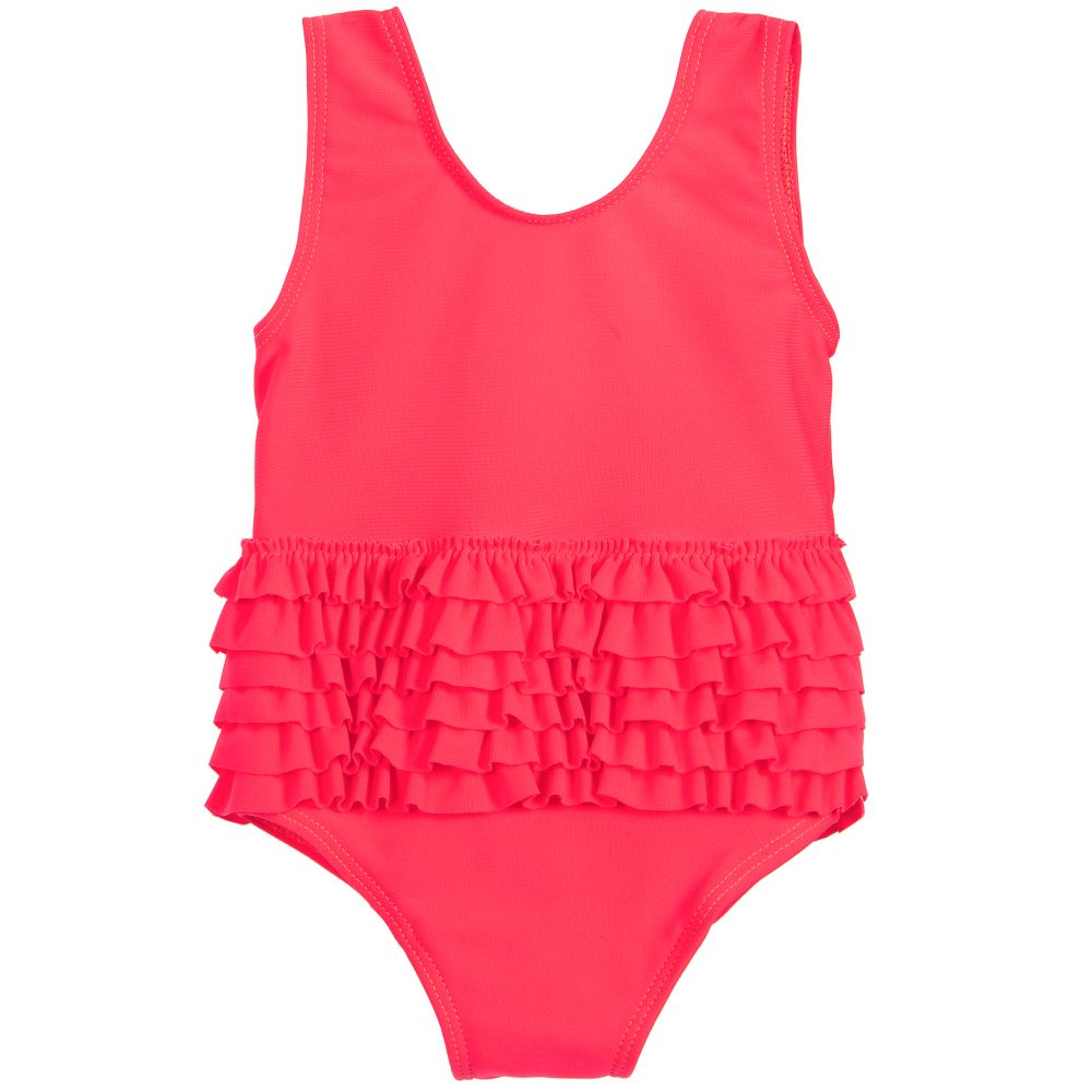 Lili Gaufrette - Girls Neon Pink Swimsuit | Childrensalon