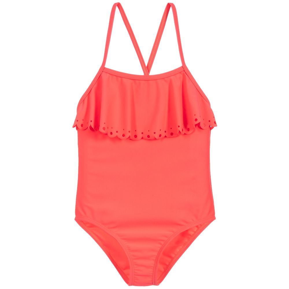 Lili Gaufrette-Girls Neon Pink Swimsuit | Childrensalon Outlet