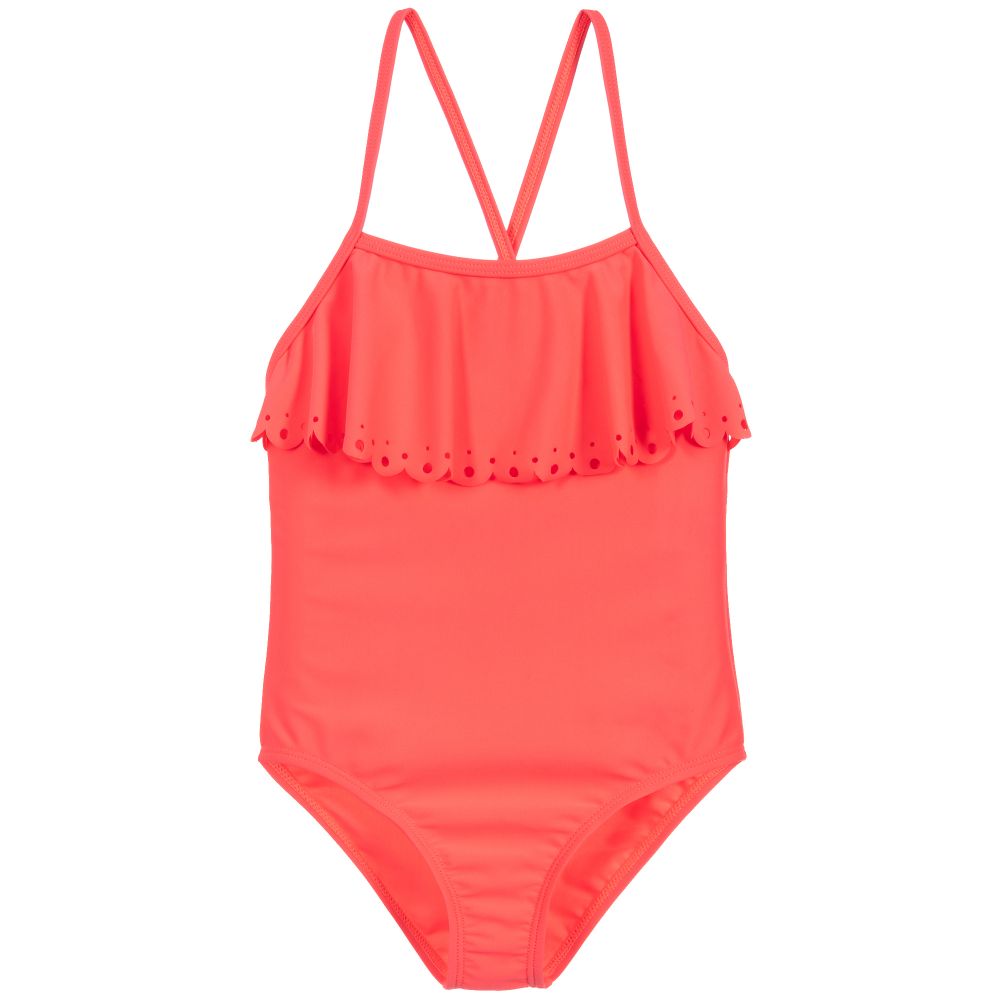 Lili Gaufrette - Girls Neon Pink Swimsuit | Childrensalon