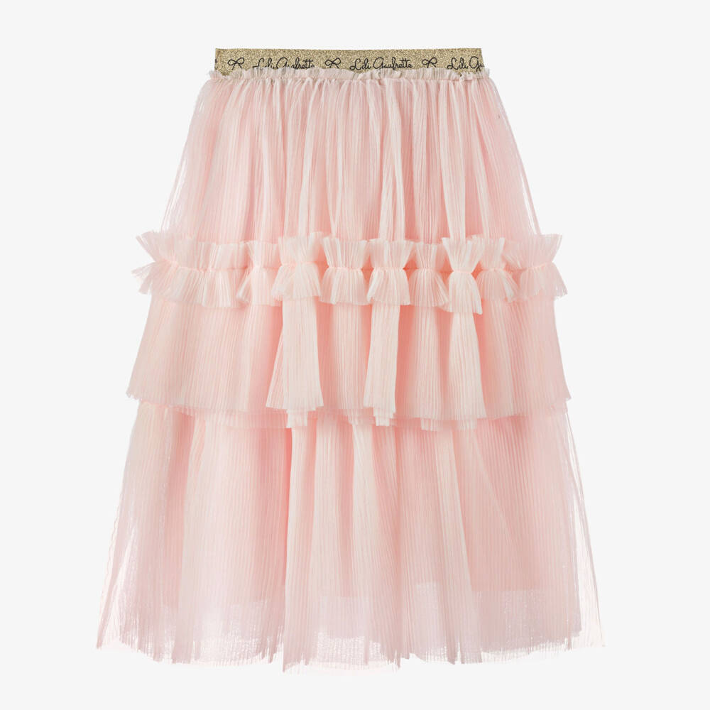 Lili Gaufrette-Розовое многослойное тюлевое платье для девочек | Childrensalon Outlet