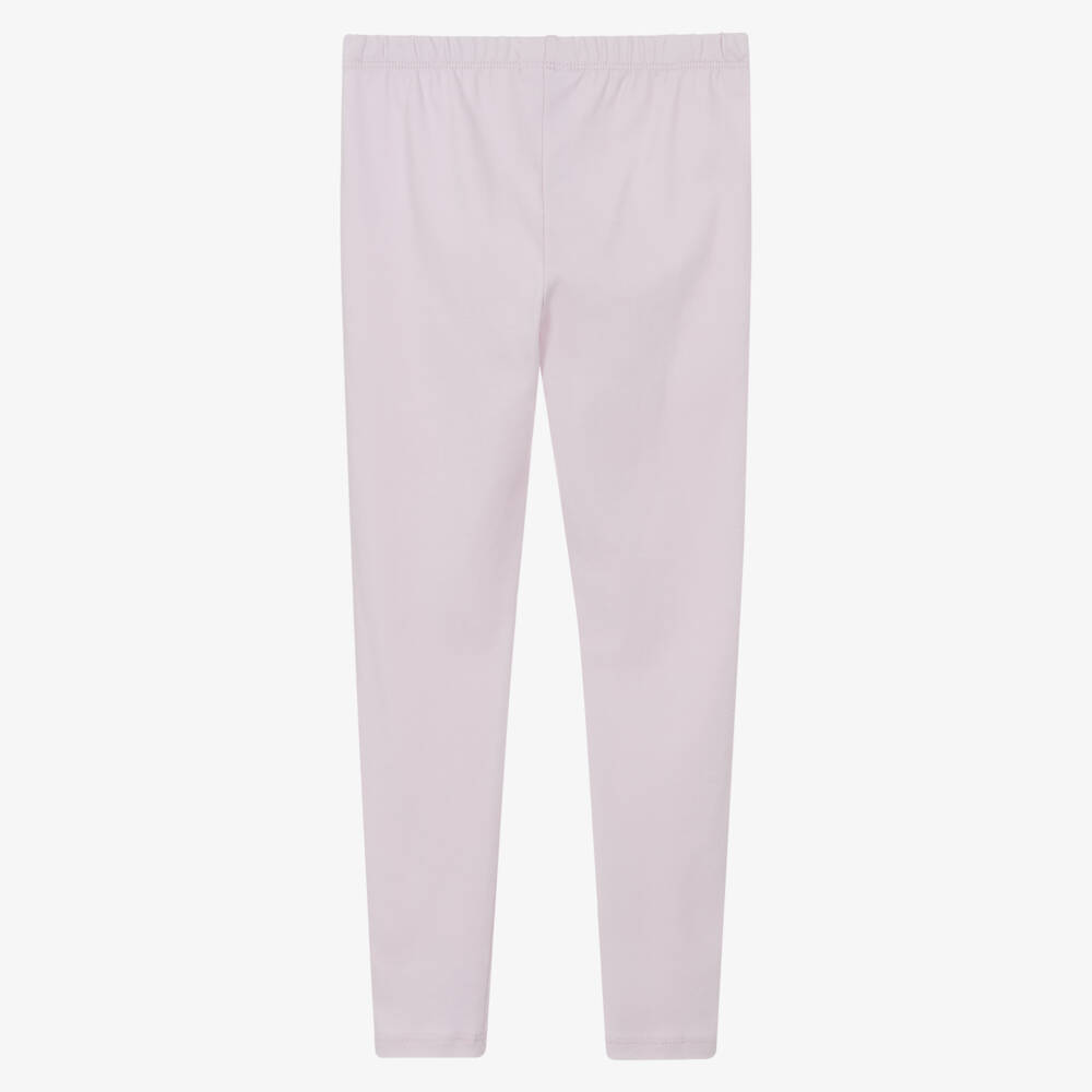 Lili Gaufrette-Girls Soft Pink Knit Leggings | Childrensalon Outlet