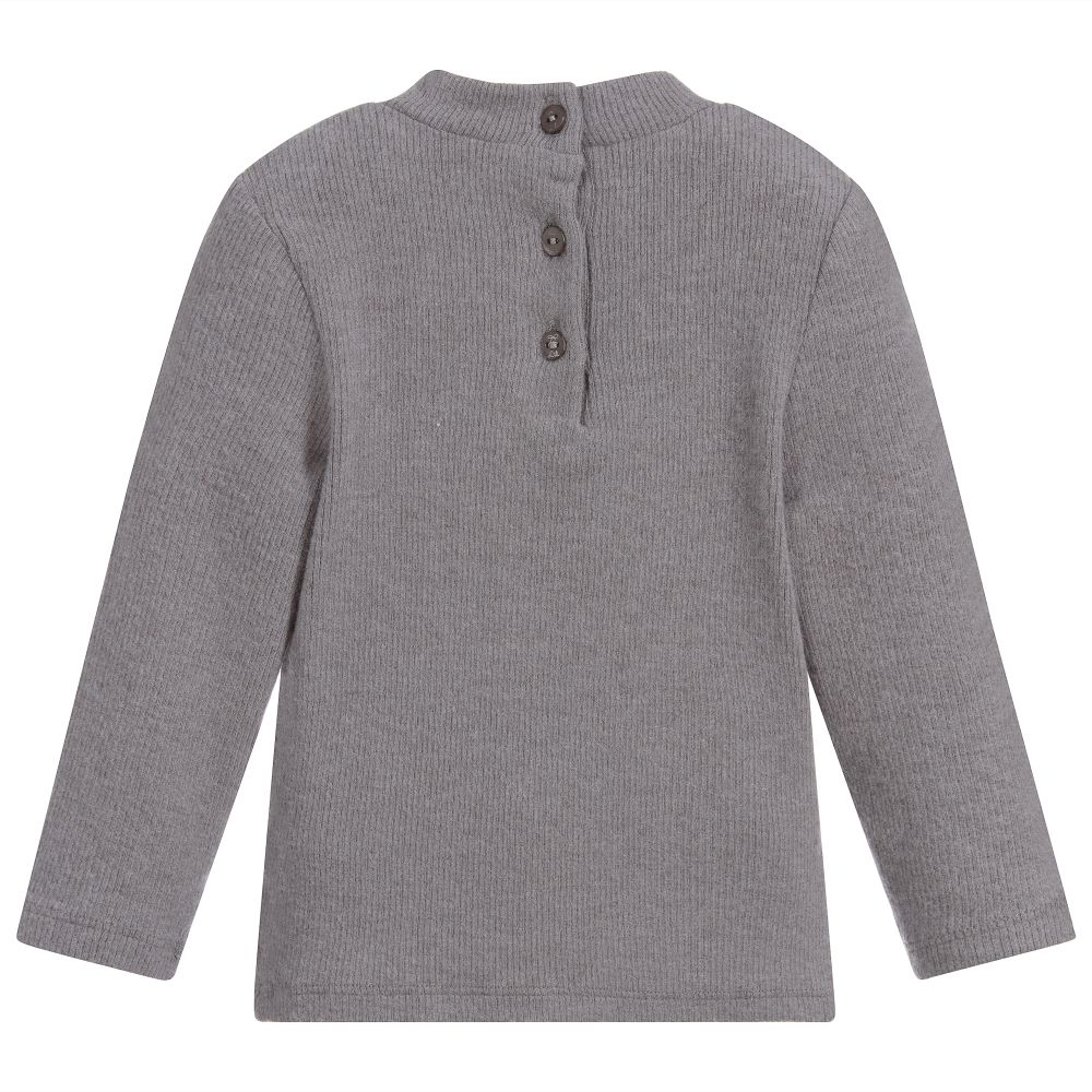 Grey angora sweater cheap