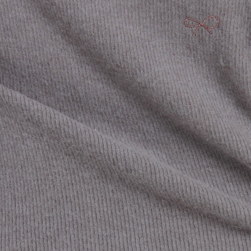Lili Gaufrette-Grey Angora Blend Top | Childrensalon Outlet