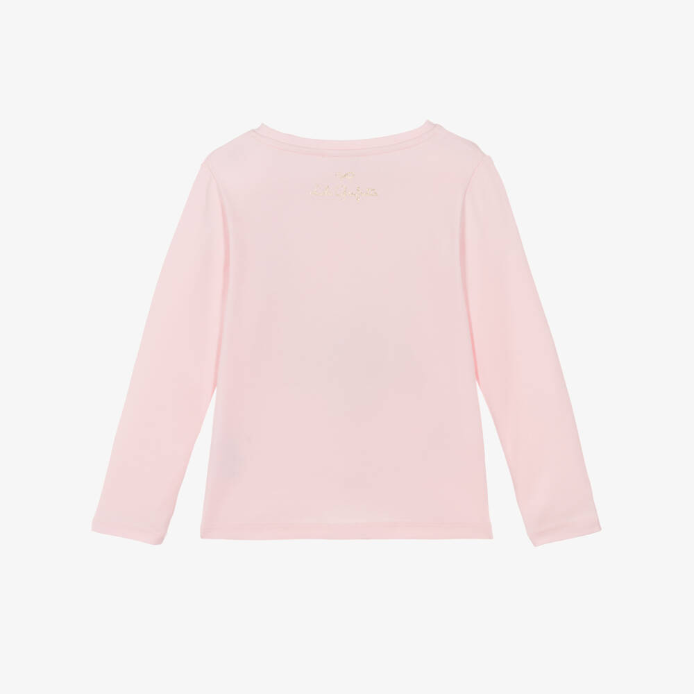 Lili Gaufrette-Pink Ballerina Ls T-shirt | Childrensalon Outlet