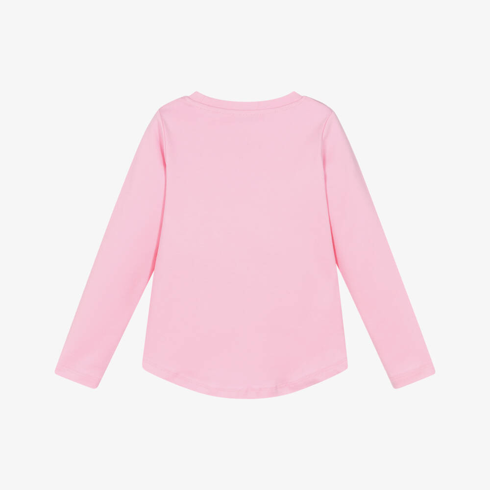Lili Gaufrette-Pink Girl Ls T-shirt | Childrensalon Outlet