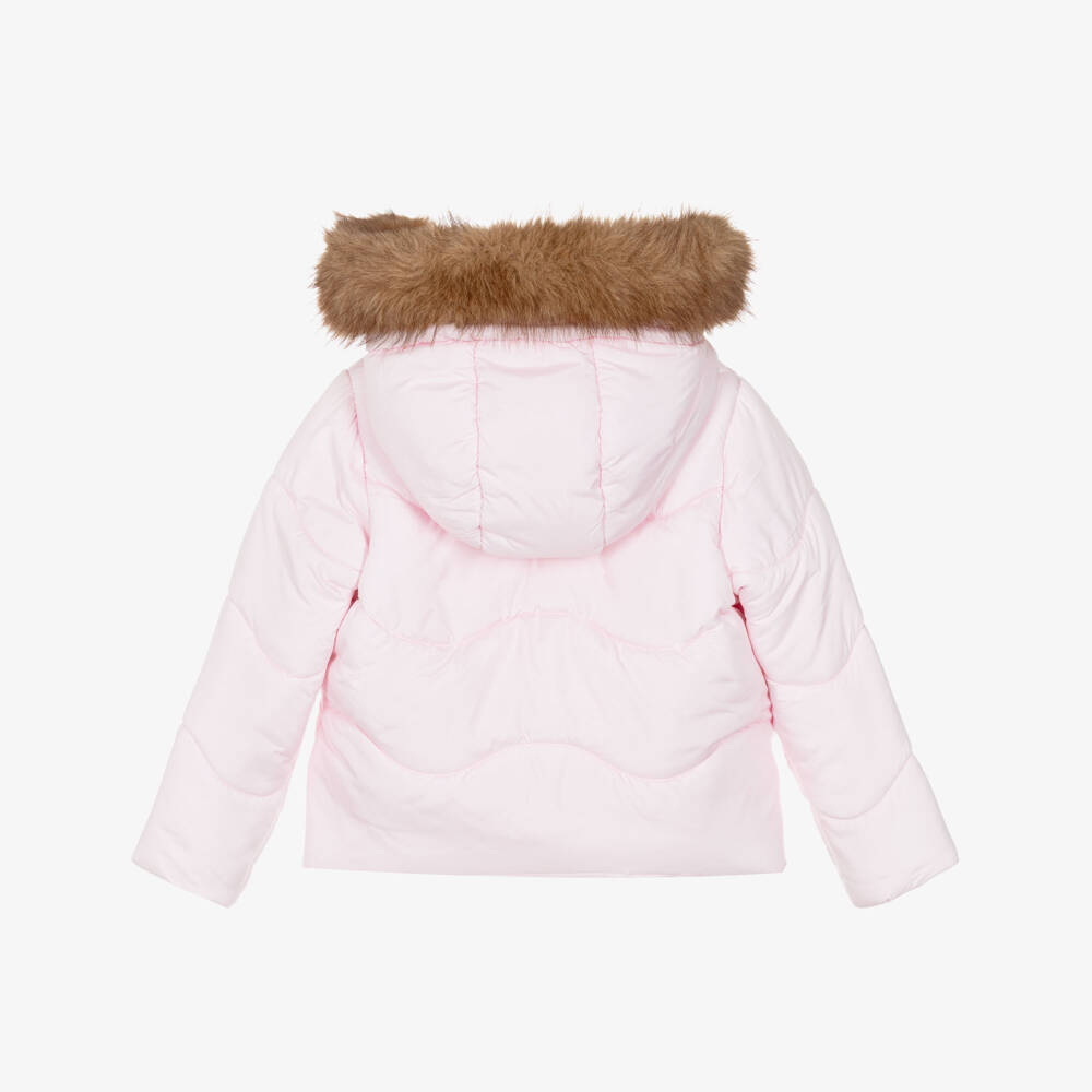 Lili Gaufrette-Pink Quilted Jacket | Childrensalon Outlet