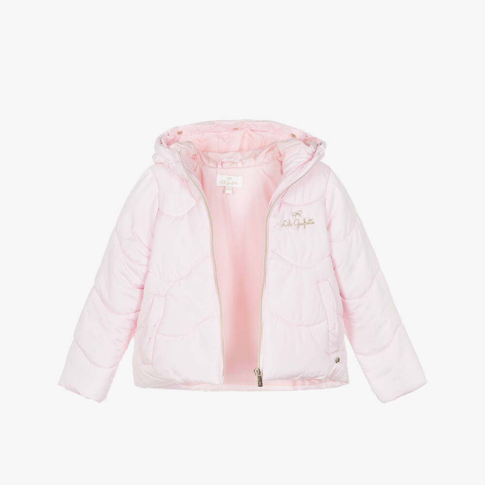 Lili Gaufrette-Pink Quilted Jacket | Childrensalon Outlet
