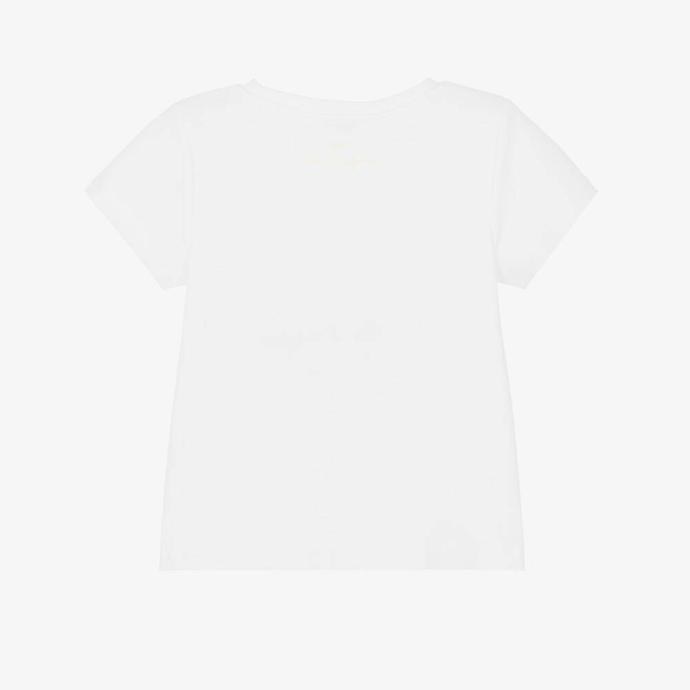 Lili Gaufrette-White Girl Ss T-shirt | Childrensalon Outlet