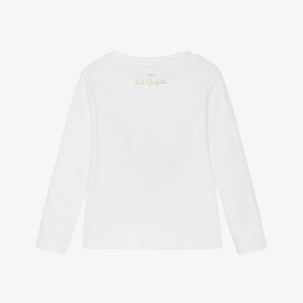 Lili Gaufrette-White Girl T-shirt | Childrensalon Outlet
