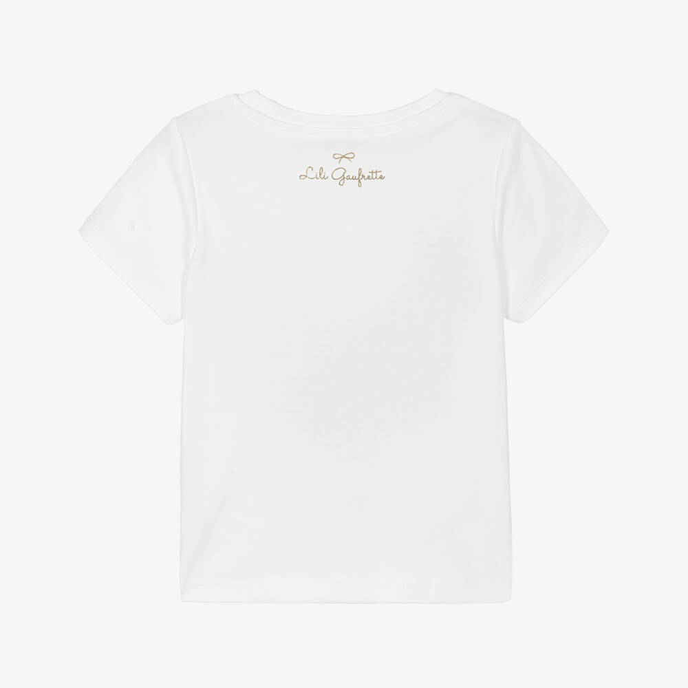 Lili Gaufrette-White J'adore Paris T-shirt | Childrensalon Outlet