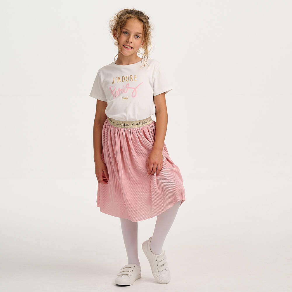 Lili Gaufrette-White J'adore Paris T-shirt | Childrensalon Outlet