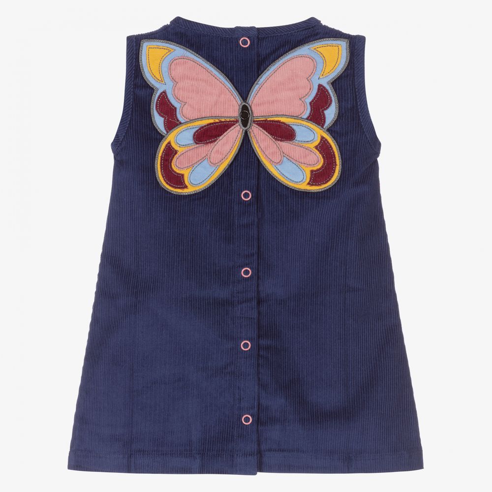 Lilly and Sid-Baby Girls Blue Corduroy Dress | Childrensalon Outlet