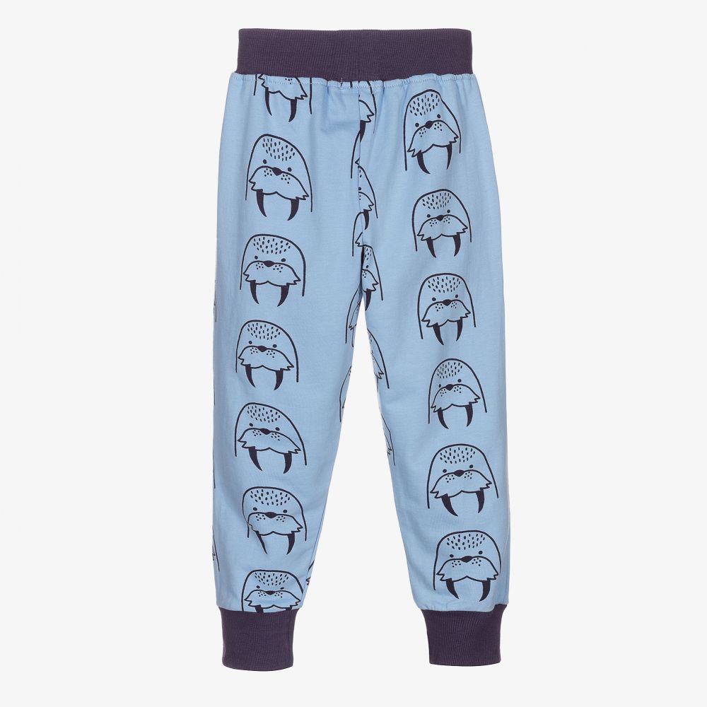 Lilly and Sid-Blue Organic Cotton Joggers | Childrensalon Outlet