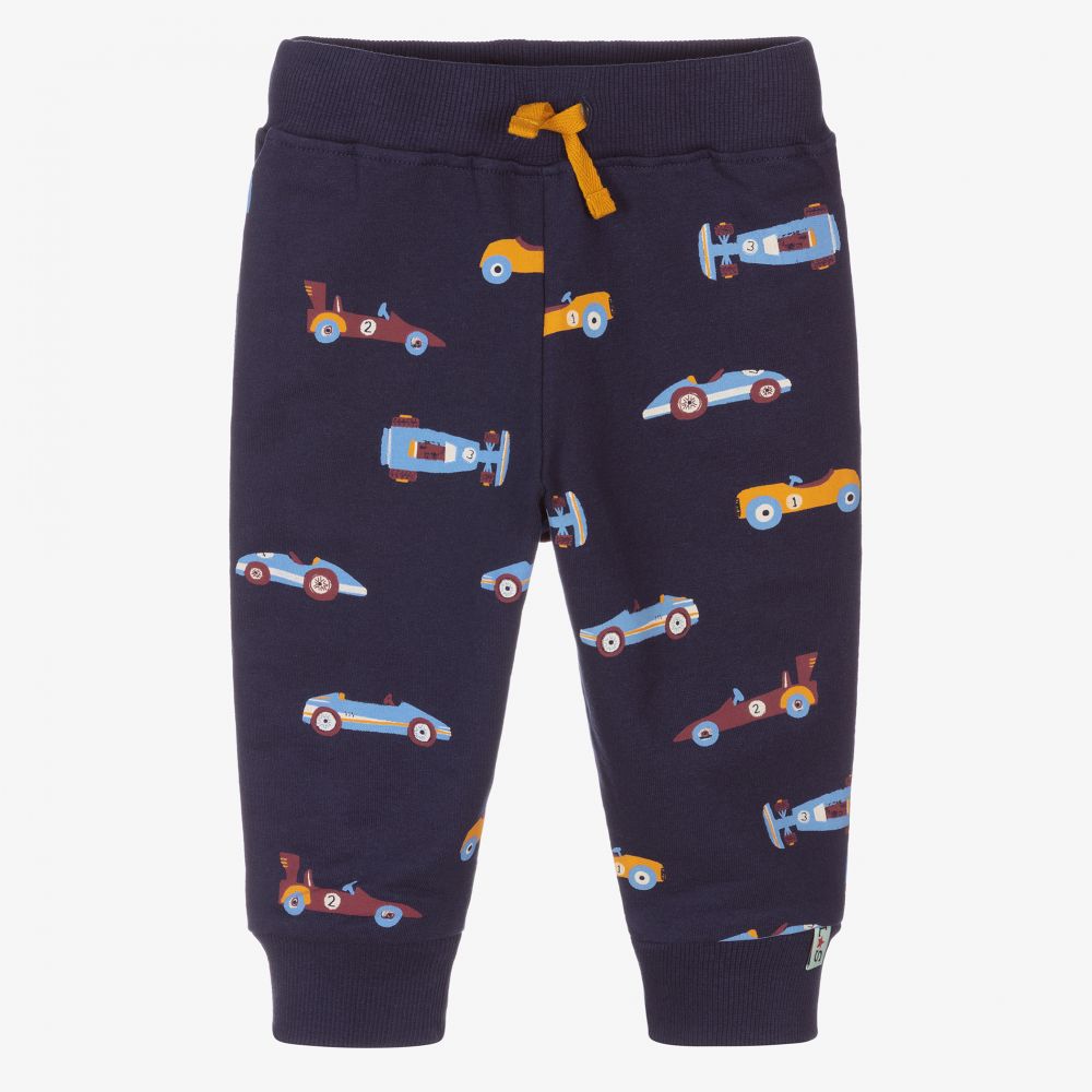 Lilly and Sid - Blue Organic Cotton Joggers | Childrensalon