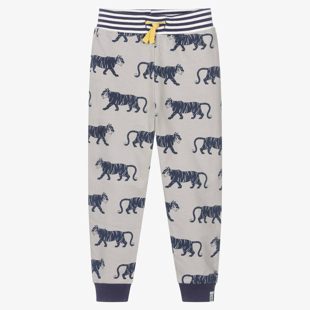 Lilly and Sid - Boys Grey Organic Cotton Joggers | Childrensalon