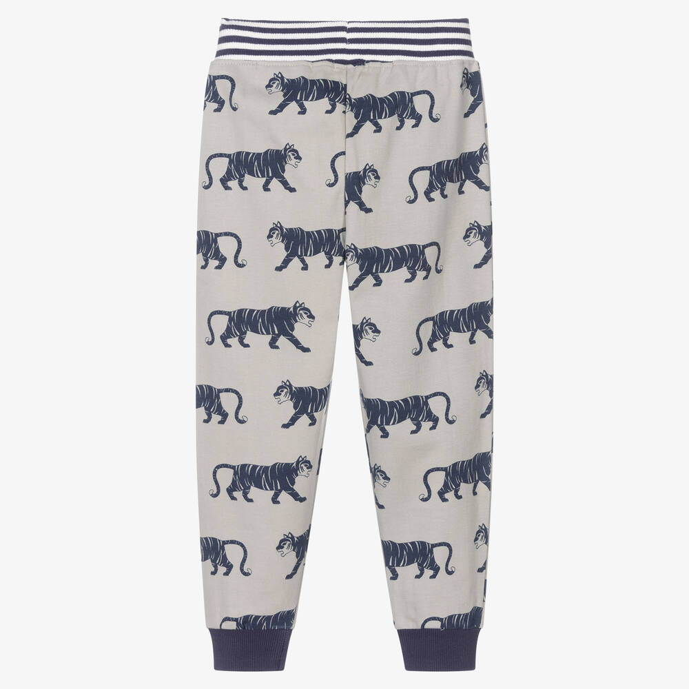 Lilly and Sid-Boys Grey Organic Cotton Joggers | Childrensalon Outlet