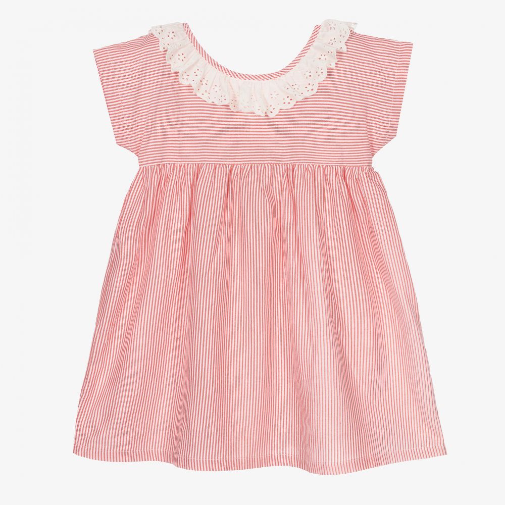 Lilly and Sid-Girls Red Organic Cotton Dress | Childrensalon Outlet