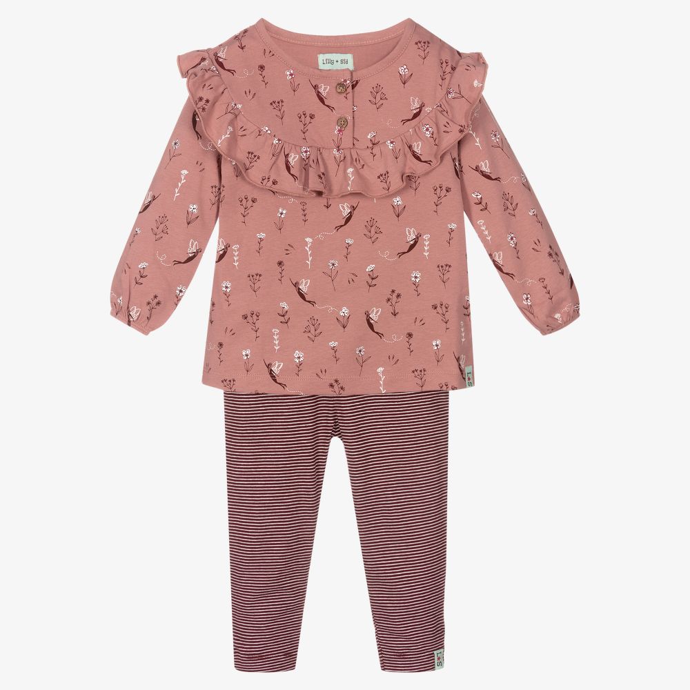 Lilly and Sid-Organic Cotton Baby Leggings Set | Childrensalon Outlet