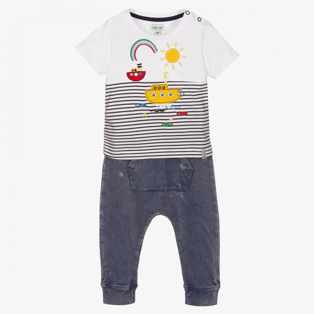 Lilly and Sid-Organic Cotton Baby Outfit Set | Childrensalon Outlet