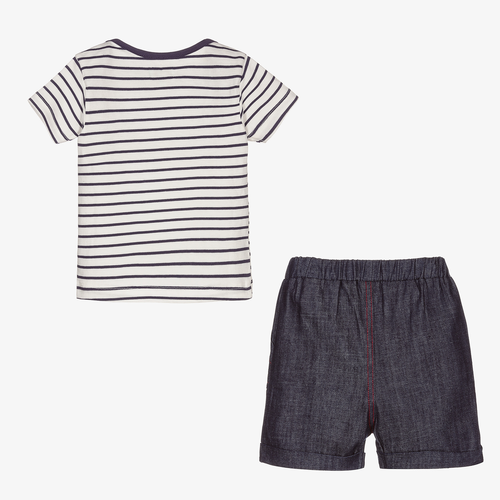 Lilly and Sid-Organic Cotton Baby Shorts Set | Childrensalon Outlet