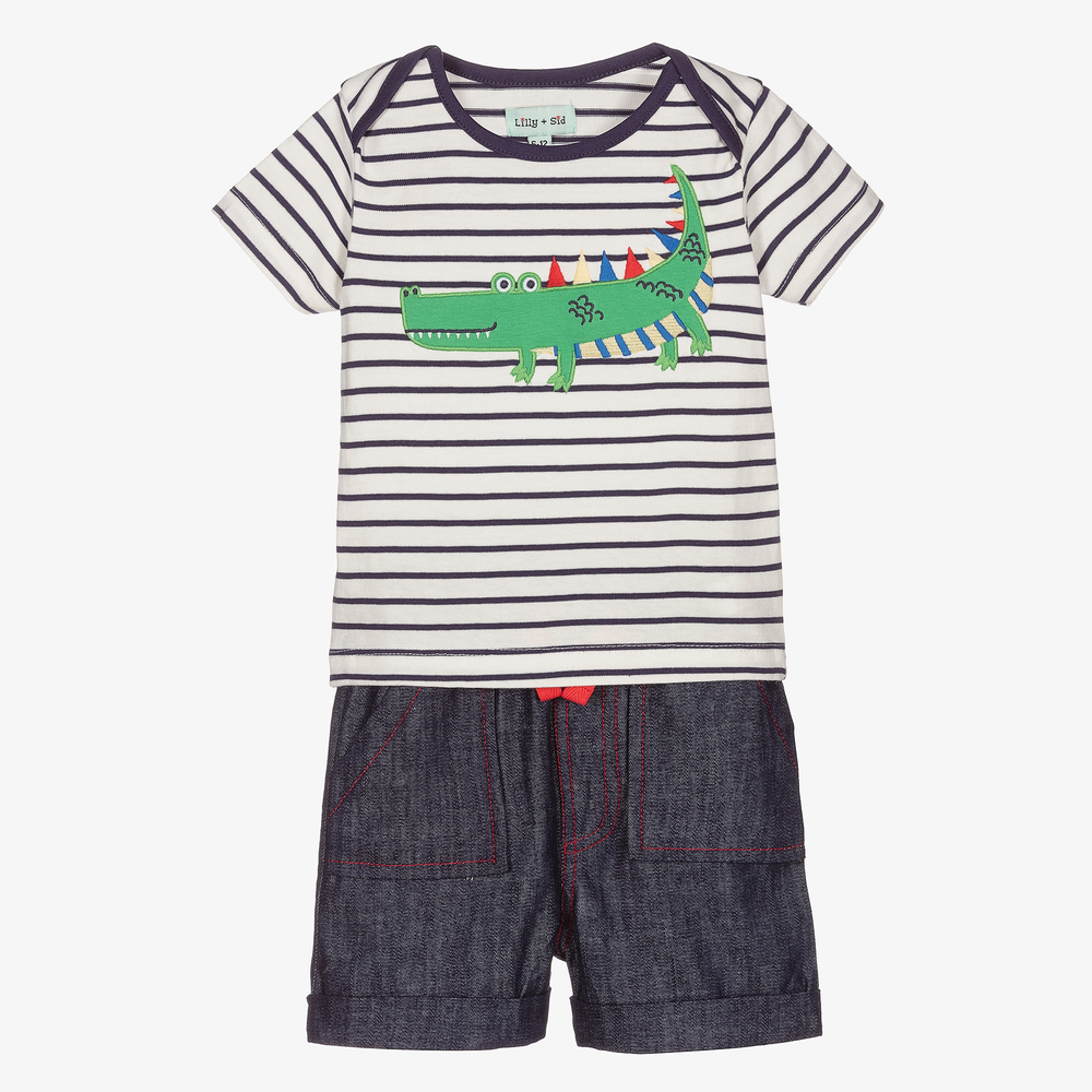 Lilly and Sid - Organic Cotton Baby Shorts Set | Childrensalon