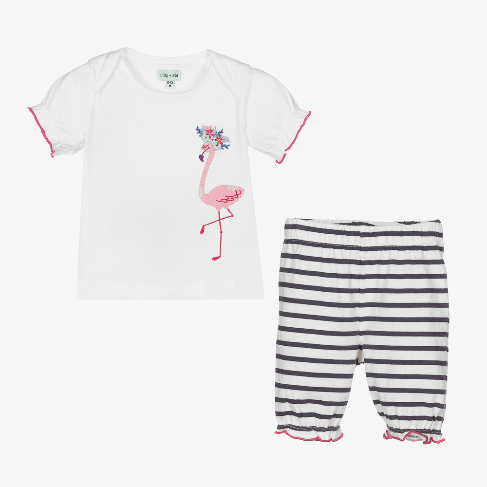 ليلي آند سيد-Organic Cotton Baby Shorts Set | Childrensalon Outlet