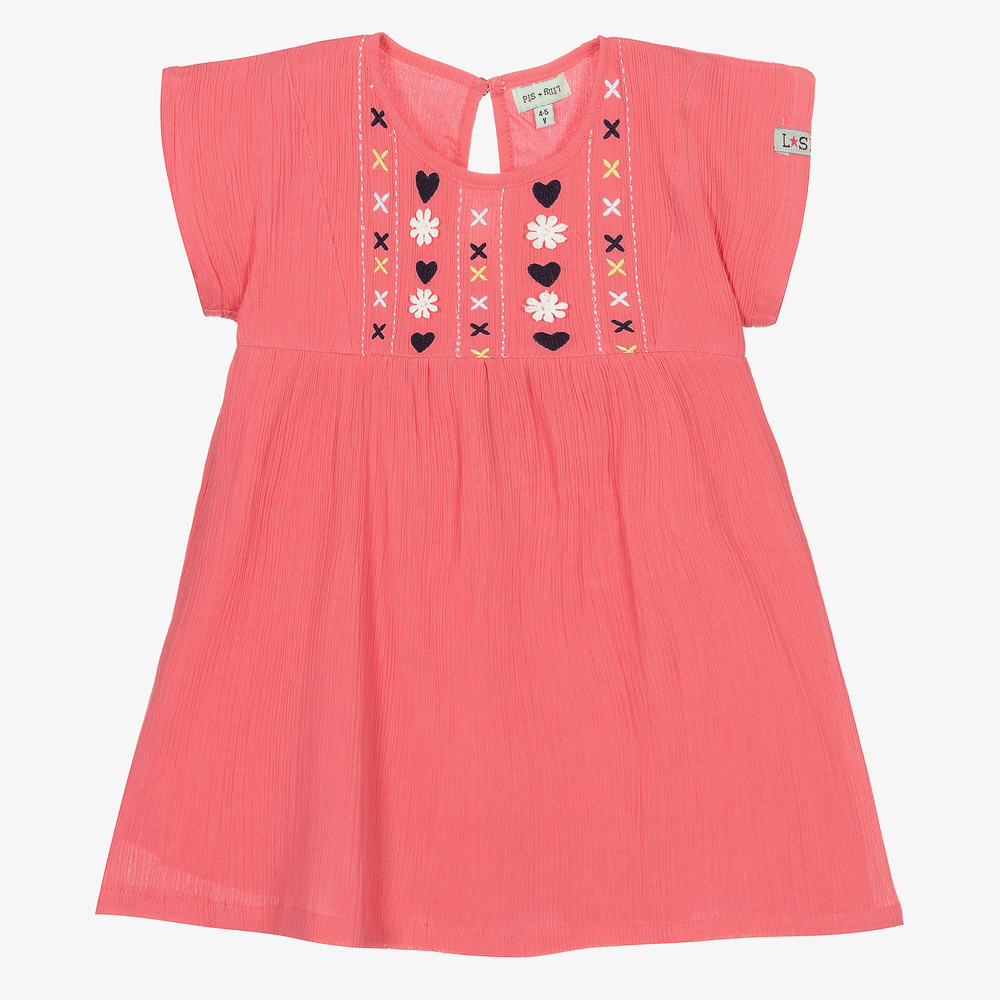 Lilly and Sid-Pink Organic Cotton Dress | Childrensalon Outlet