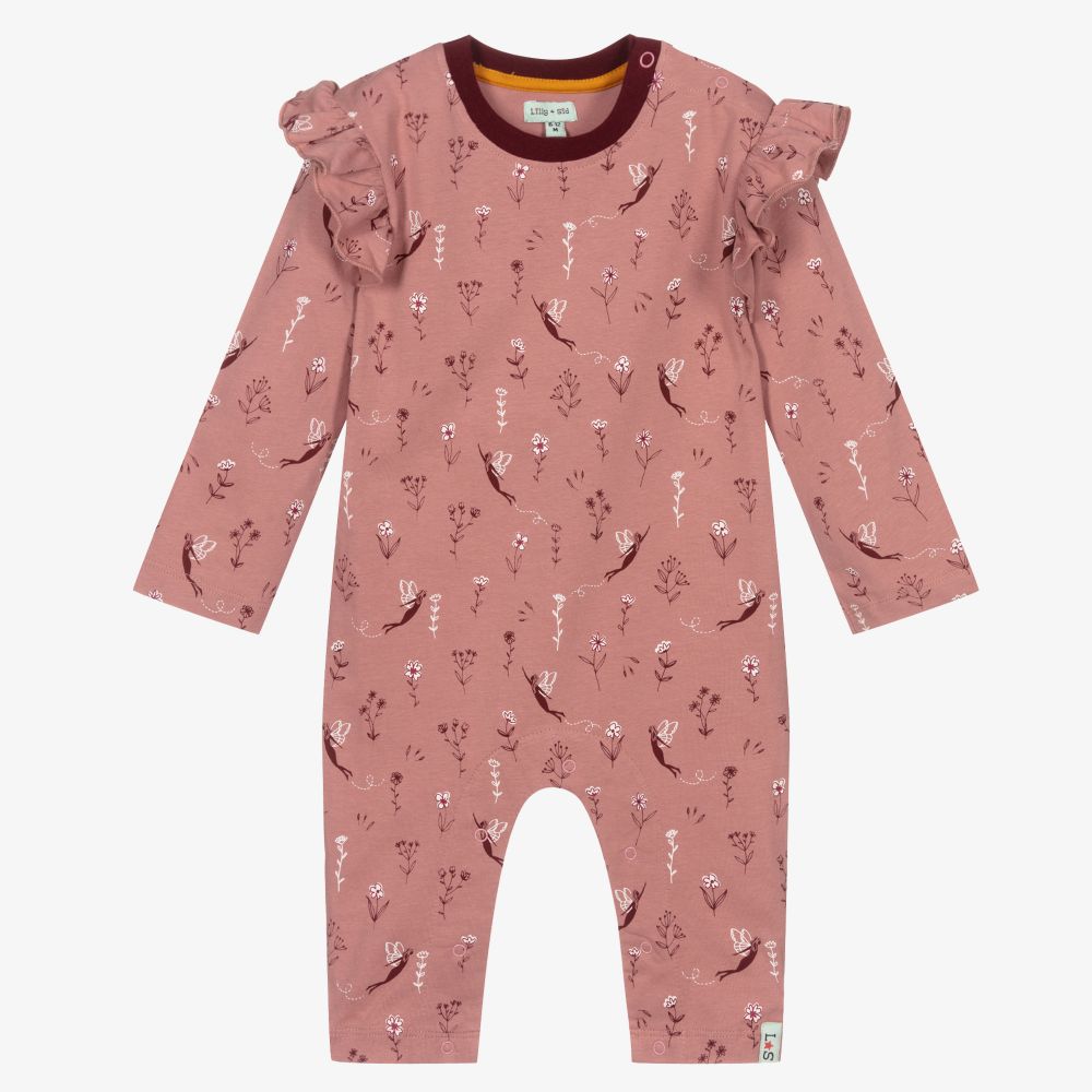 Lilly and Sid - Pink Organic Cotton Romper | Childrensalon
