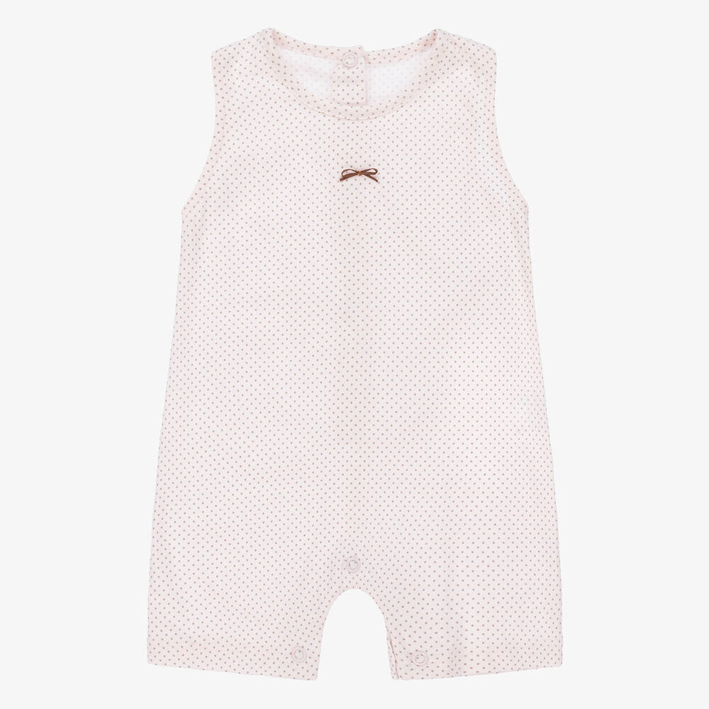 Linn - Baby Girls Pink Cotton Shortie | Childrensalon