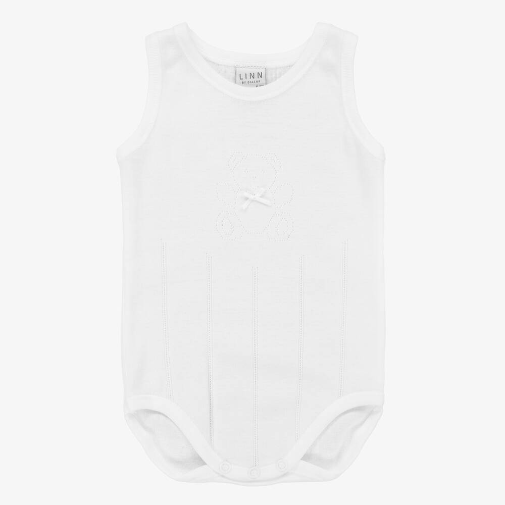 Linn-Baby Girls White Bodyvest | Childrensalon Outlet