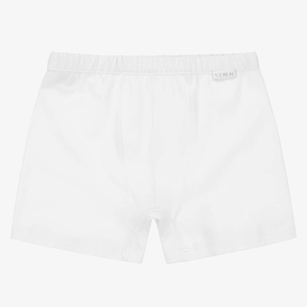 Linn-Boys White Boxer Shorts | Childrensalon Outlet