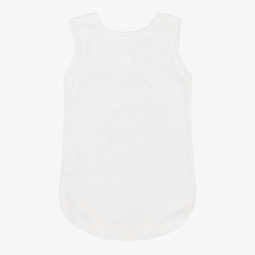 Linn-Girls Ivory Cotton Bodyvest | Childrensalon Outlet