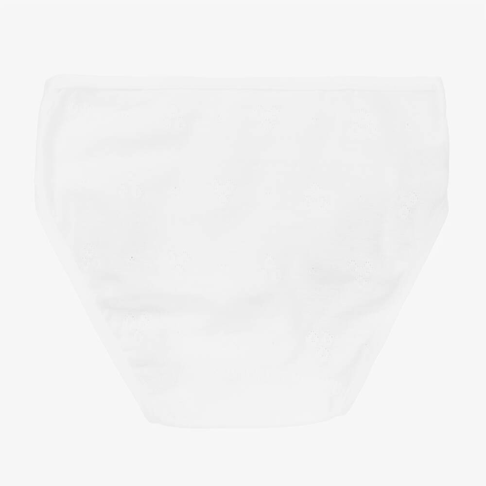 Linn-Girls Ivory Cotton Knickers | Childrensalon Outlet