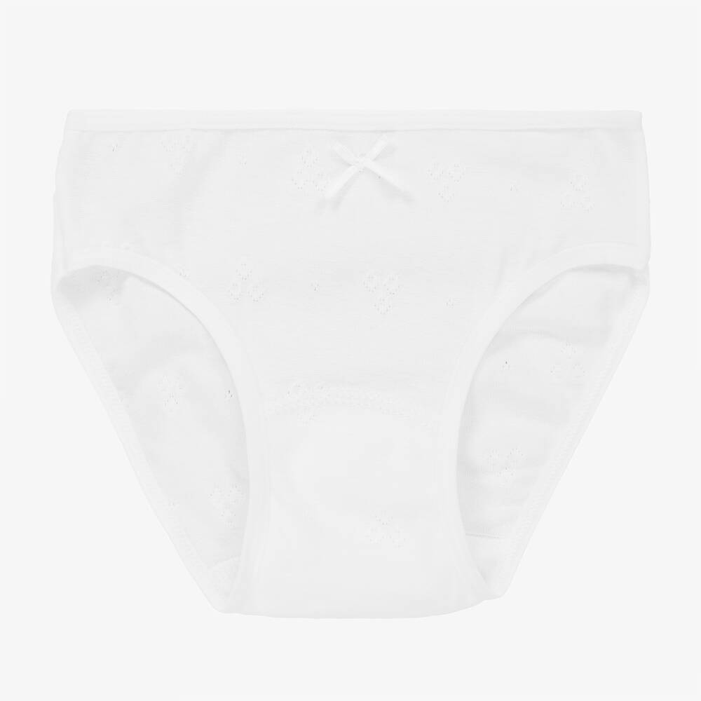 Linn-Girls Ivory Cotton Knickers | Childrensalon Outlet