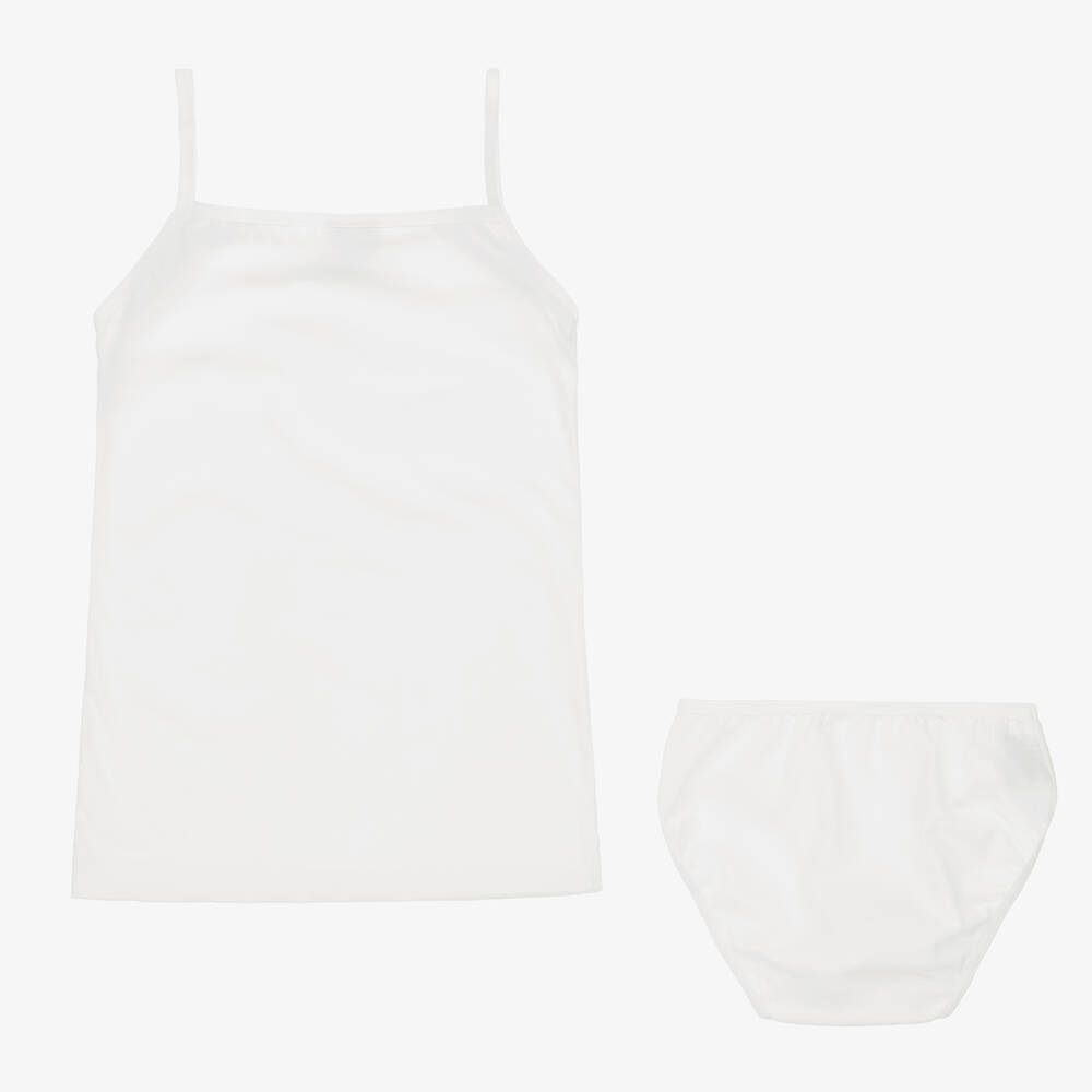 Linn-Girls Ivory Top & Knickers Set | Childrensalon Outlet