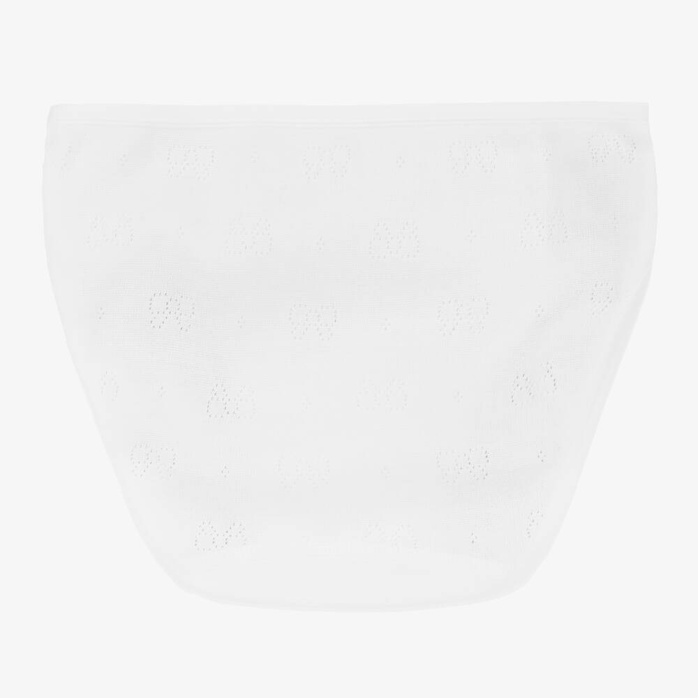 Linn-Girls White Cotton Knickers | Childrensalon Outlet
