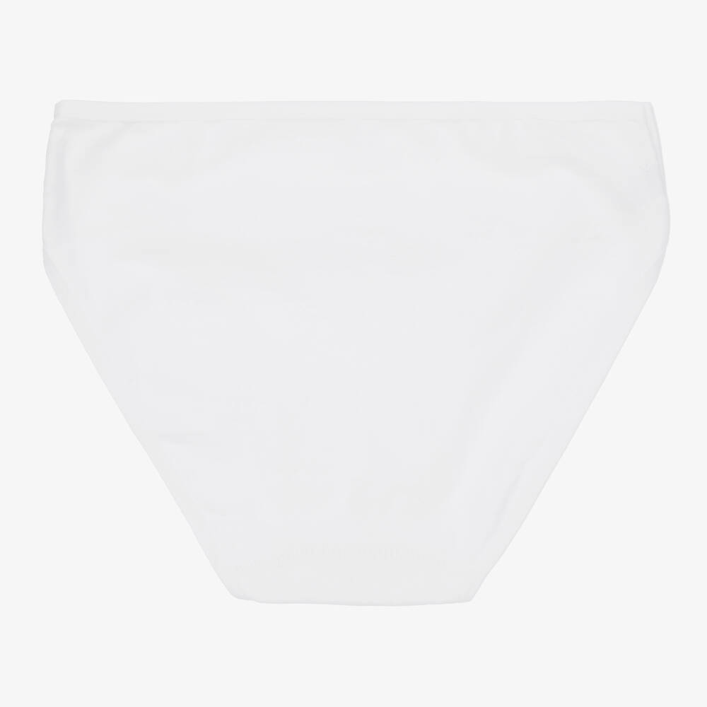 Linn-Girls White Cotton Knickers | Childrensalon Outlet