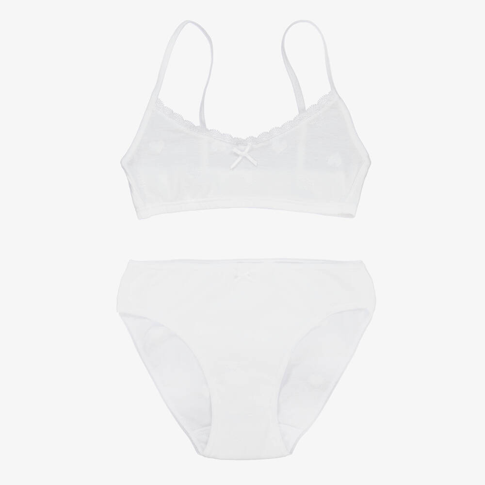 Linn-White Bra Top & Pants Set | Childrensalon Outlet