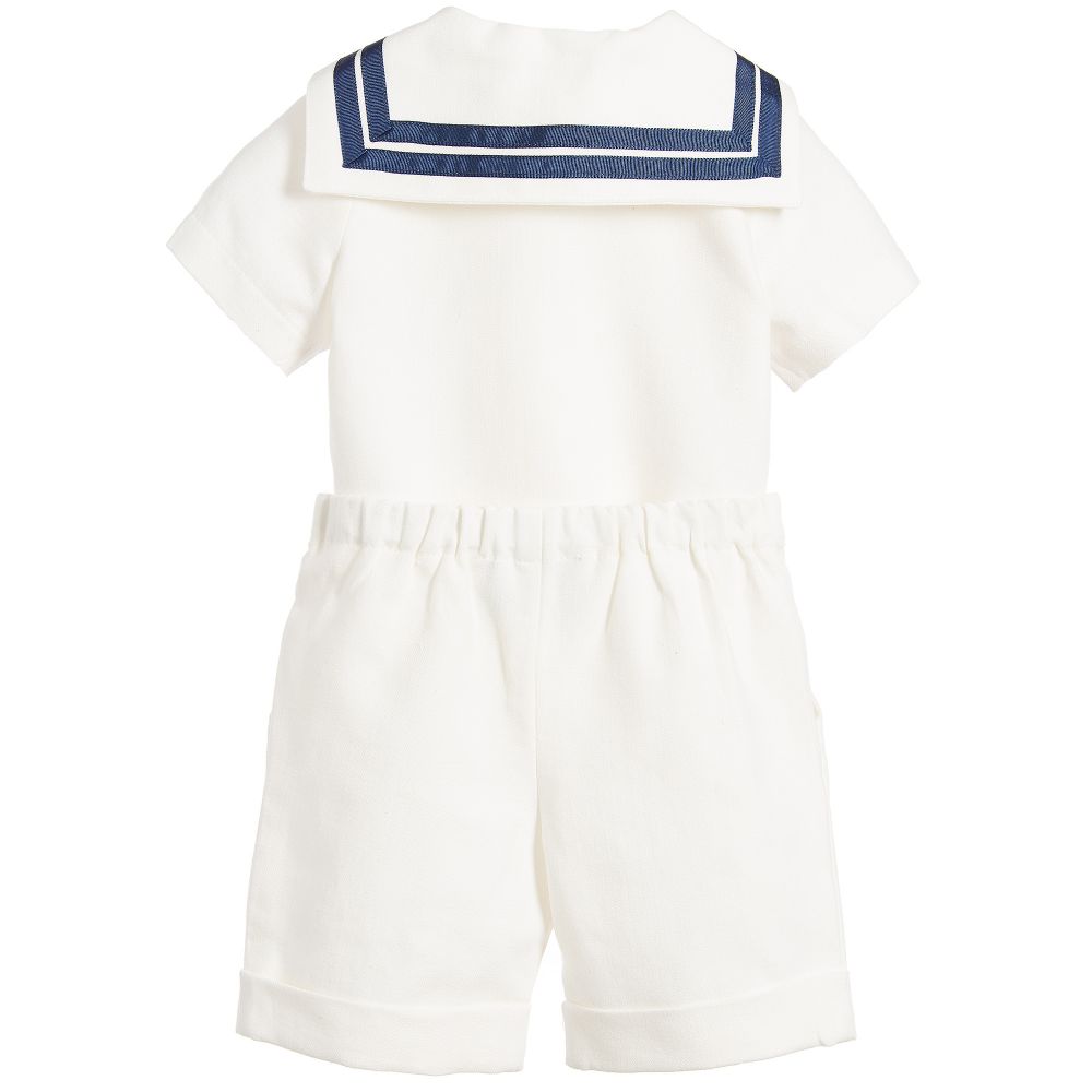 Little Darlings-Boys Ivory Sailor Suit | Childrensalon Outlet