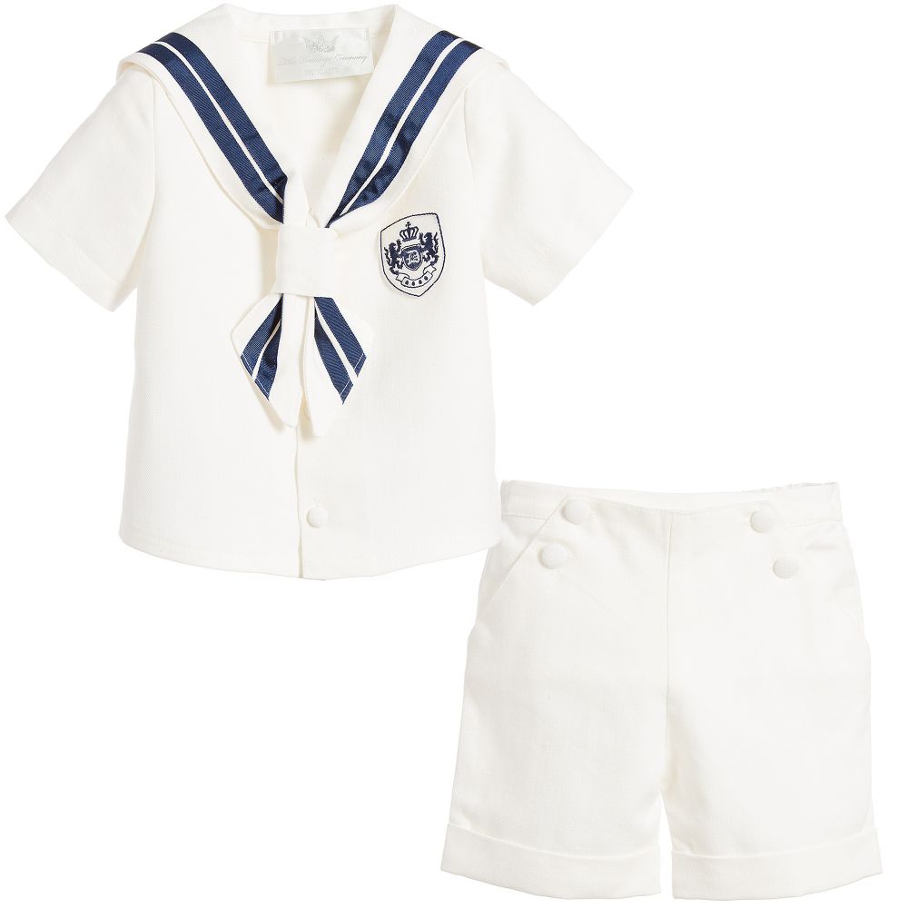 Little Darlings-Boys Ivory Sailor Suit | Childrensalon Outlet