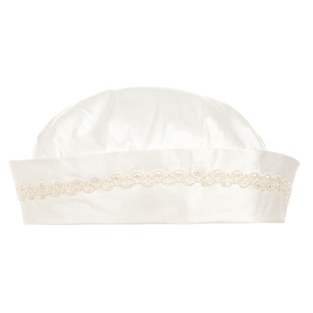 Little Darlings Occasion - Boys Ivory Silk Sailor Hat  | Childrensalon