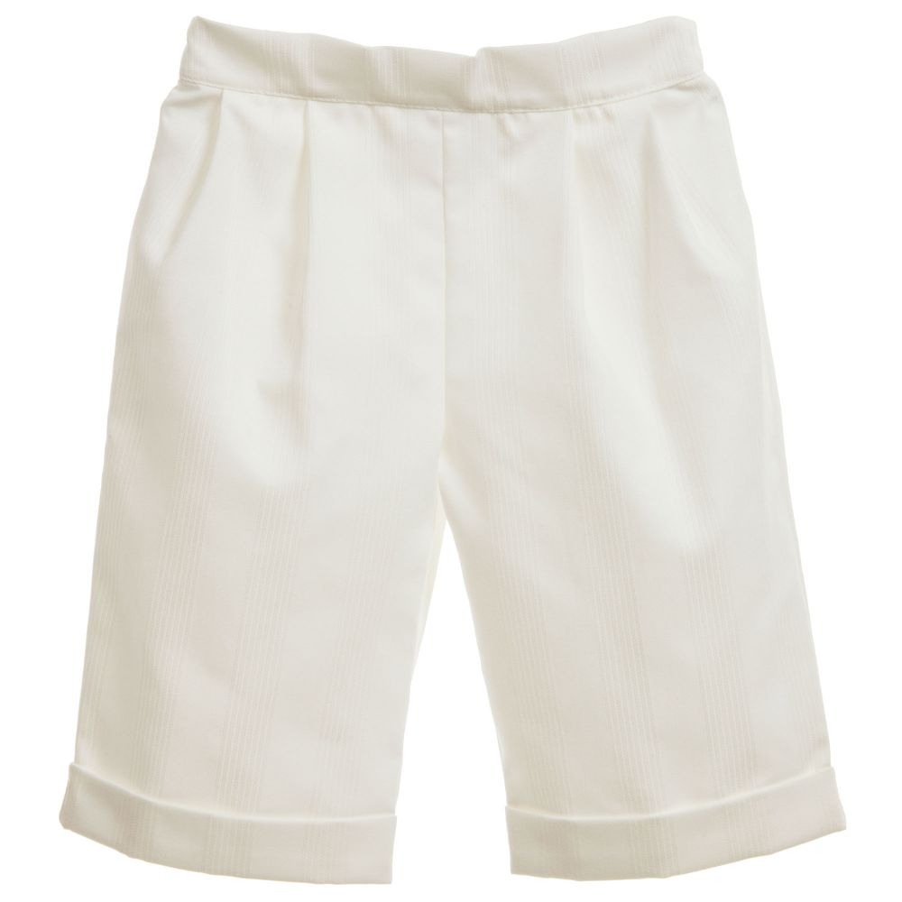 Little Darlings Occasion-Boys Ivory 'Spencer' Cotton 3 Piece Suit | Childrensalon Outlet