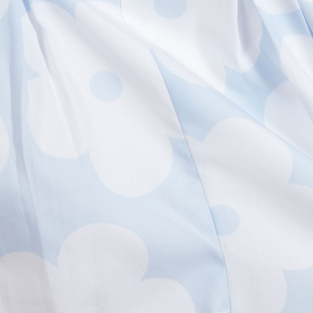 ليتل دارلينغز-شورت قطن لون أزرق وأبيض للبنات | Childrensalon Outlet