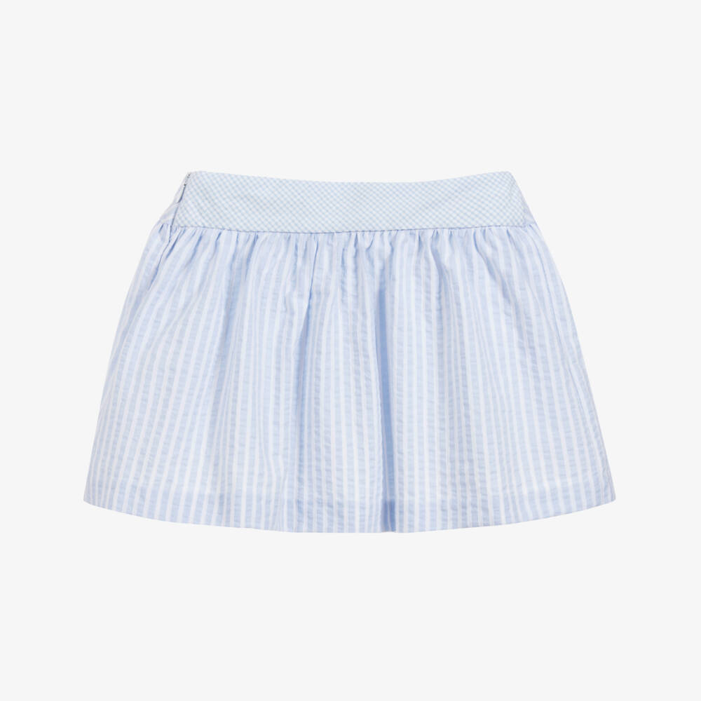Little Darlings-Girls Blue Striped Skirt | Childrensalon Outlet
